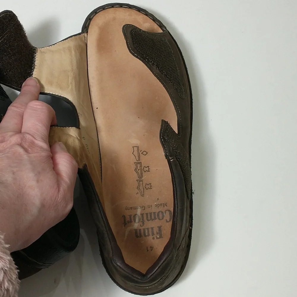 LIKE NEW Finn Comfort Men’s Prevention Line Nubuck Sandal, Euro‎ 41, US 8, Brown